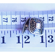 Antique Vintage Cufflinks Gold Diamonds Enamel Mughal Indian unisex (6452)