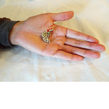 Antique Indian Nath Nose Ring high k Gold, Gem Paste & Pearls c1900–1940 (6471) (Copy)