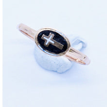 Rosary Ring Antique Reformation Georgian Gold Enamel Cross Prayers Unisex (6532)