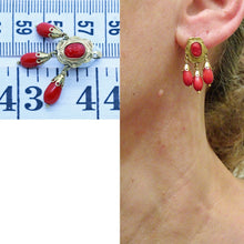 Antique Victorian Earrings 18k Gold Tiny Crl Cameos French Girandole (6547)