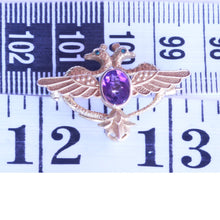 Carter, Gough & Co Antique Nouveau Brooch Pendant Gold Amethyst Peacocks (6511)