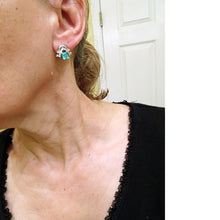 Earrings Emeralds Diamonds 14k White and Yellow Gold w Appraisal (6539)