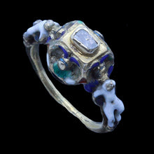 Antique Ring Figural Renaissance Neo Renaissance  Diamond Enamel pre Georgian (5612)