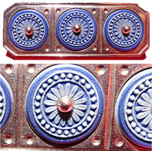 Antique 3-color Jasper Wedgwood Plaques Gold Brooch (2508)