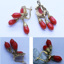 Antique Victorian Earrings 18k Gold Tiny Crl Cameos French Girandole (6547)