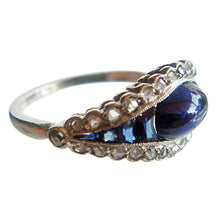 Antique Vintage Ring Art Deco Platinum Sapphires Diamonds Superb c1930 (5033)