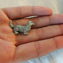 Antique Art Deco Brooch Dachshund Dog Platinum Gold Diamonds w Appraisal(6546)