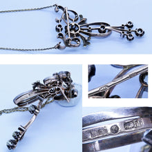 Antique Russian Pendant Necklace Brooch Diamonds Pearl Enamel Gold Silver (6572)