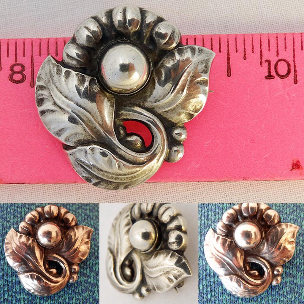Vintage Georg Jensen Sterling Silver Denmark Brooch Pin Model No71 (5249)