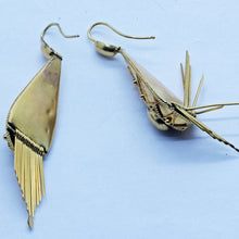 Victorian Earrings Etruscan Revival 18k Gold Granulation Filigree fringes (6558)