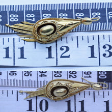 Victorian Earrings Etruscan Revival 18k Gold Granulation Filigree fringes (6558)