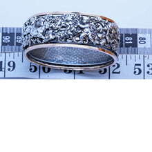 Antique Cuff Bangle Bracelet 18k Gold, Silver French Bacchus Panther Cherub(6561)