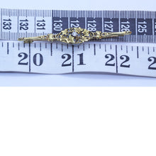 Antique Nouveau Brooch 18k Gold Diamond French Foliage Leaves 19C Unisex (6565)