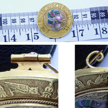 Antique Egyptian Revival Earrings Brooch Set 18k Gold Diamond Ruby Enamel (6616)