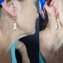 Antique Victorian Earrings Ear Pendants 14K Red Gold Dangle Drops (6600)