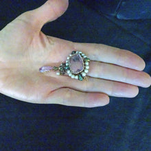 Wolfers Victorian Brooch Gold Pearl Pink Topaz Emerald Diamond Appraisal (6567)