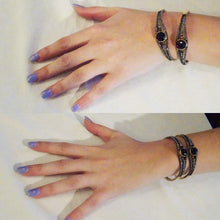 Pair Antique Victorian Bangles 18k Gold Amethyst Diamonds S.J. Phillips (6644)