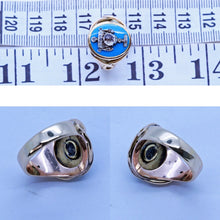 Antique Georgian Mourning Ring 15ct Gold Diamonds Enamel Amphora Unisex (6648)