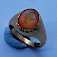 Antique Signet Ring Georgian Intaglio Cameo 18k Gold Mount Unisex Man Woman(6655
