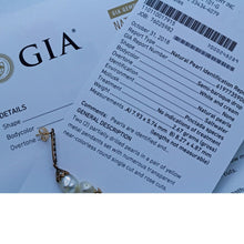 Antique Earrings Natural Pearls Diamonds 14k Gold GIA Certificate (6663)