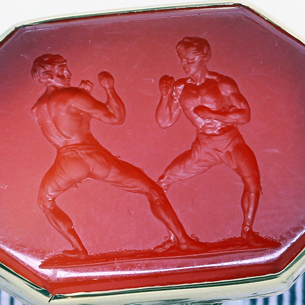 Boxing Memorabilia Daniel Mendoza Georgian Gold Cameo Ring Intaglio Unisex (6666)