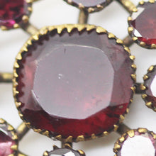 Antique Earrings Queen Anne 15k Gold Garnets Ear Pendants pre Georgian(5967)