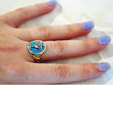 Antique Georgian Mourning Ring 15ct Gold Diamonds Enamel Amphora Unisex (6648)