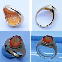 Antique Signet Ring Georgian Intaglio Cameo 18k Gold Mount Unisex Man Woman(6655