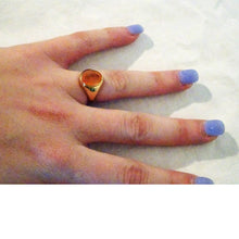 Antique Signet Ring Georgian Intaglio Cameo 18k Gold Mount Unisex Man Woman(6655