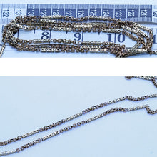 Antique gold Necklace Long Chain Sautoir 15ct English Victorian Jewelry (6682)