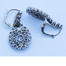 Antique Edwardian Earrings Platinum Diamonds Gold w Appraisal (6685)