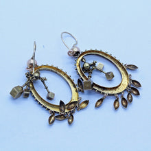 Antique Victorian Earrings Ear Pendants 14k Gold Long Dangling Revival (6692)