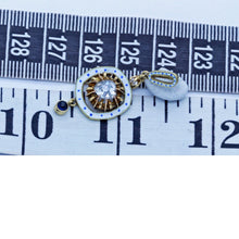 Antique Victorian Giuliano Pendant Gold Diamond Sapphire Enamel Appraisal (6659)