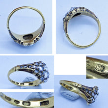 Antique Early Victorian Ring 18k Gold Diamonds London 1845 w Appraisal (6696)