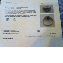 Antique Early Victorian Ring 18k Gold Diamonds London 1845 w Appraisal (6696)