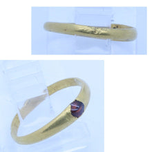 Antique Antiquity Medieval Gold Ring with Garnet 13th - 14th Century AD (5660)