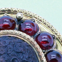 Antique Victorian Blackamoor Brooch Pendant Cameo 18k Gold Garnets (6669)