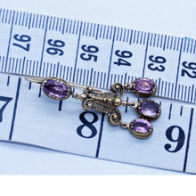 Antique Georgian Earrings 15ct Gold Pink Topaz Girandole Cannetille Dangle (6713)