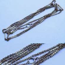 Antique gold Necklace Long Chain Sautoir 15ct English Victorian Jewelry (6682)