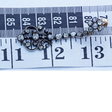 Antique Georgian Victorian Earrings Diamonds Gold Silver Long w Appraisal (6686)