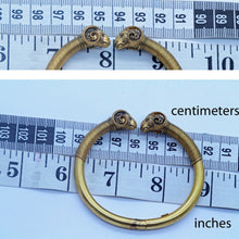 Antique Victorian Giuliano Bangle Bracelet 18k Gold Classic Revival Rams (6707)