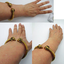 Antique Victorian Giuliano Bangle Bracelet 18k Gold Classic Revival Rams (6707)