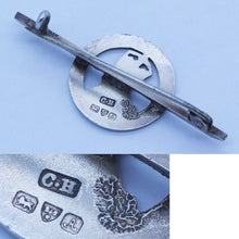 Charles Horner Antique Edward VII Coronation Brooch Silver Enamel 1902 (6732)