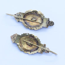 Antique Earrings Victorian Gold Turquoise Pearls Engraved Ear Pendants (6761)