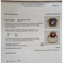 Ring Sapphire Diamonds Gold Unisex Royal Maharaja Mughal Appraisal Vintage (6439