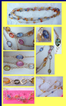 Vintage Long Chain Necklace 68ct Sapphires Gold 58.5 inches w Appraisal (4411)