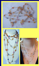 Vintage Long Chain Necklace 68ct Sapphires Gold 58.5 inches w Appraisal (4411)