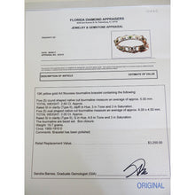 Antique Nouveau Bracelet 15ct Gold Tourmaline Pink Green Butterflies w cert(4665