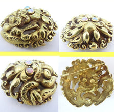 Wiese Brooch 18k Gold Opal Chinese Dragon French  Antique Victorian (5808)