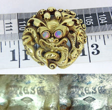 Wiese Brooch 18k Gold Opal Chinese Dragon French  Antique Victorian (5808)